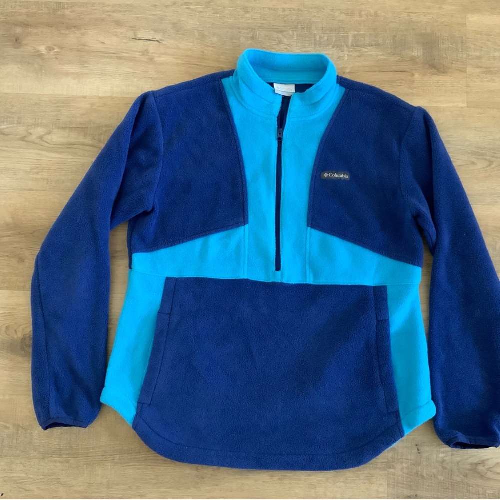EUC Columbia Womens Large Blue Fleece Jacket